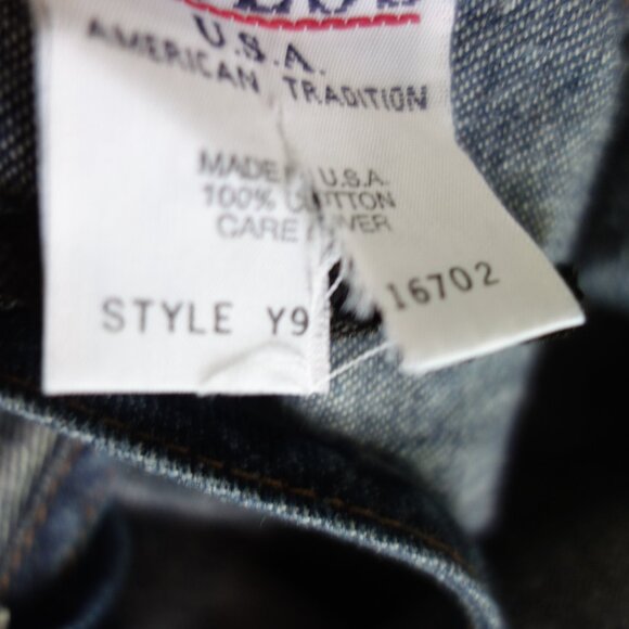 Vtg Made in U.S.A. GUESS Denim Overalls Dress – Jr 7 - Picture 9 of 10